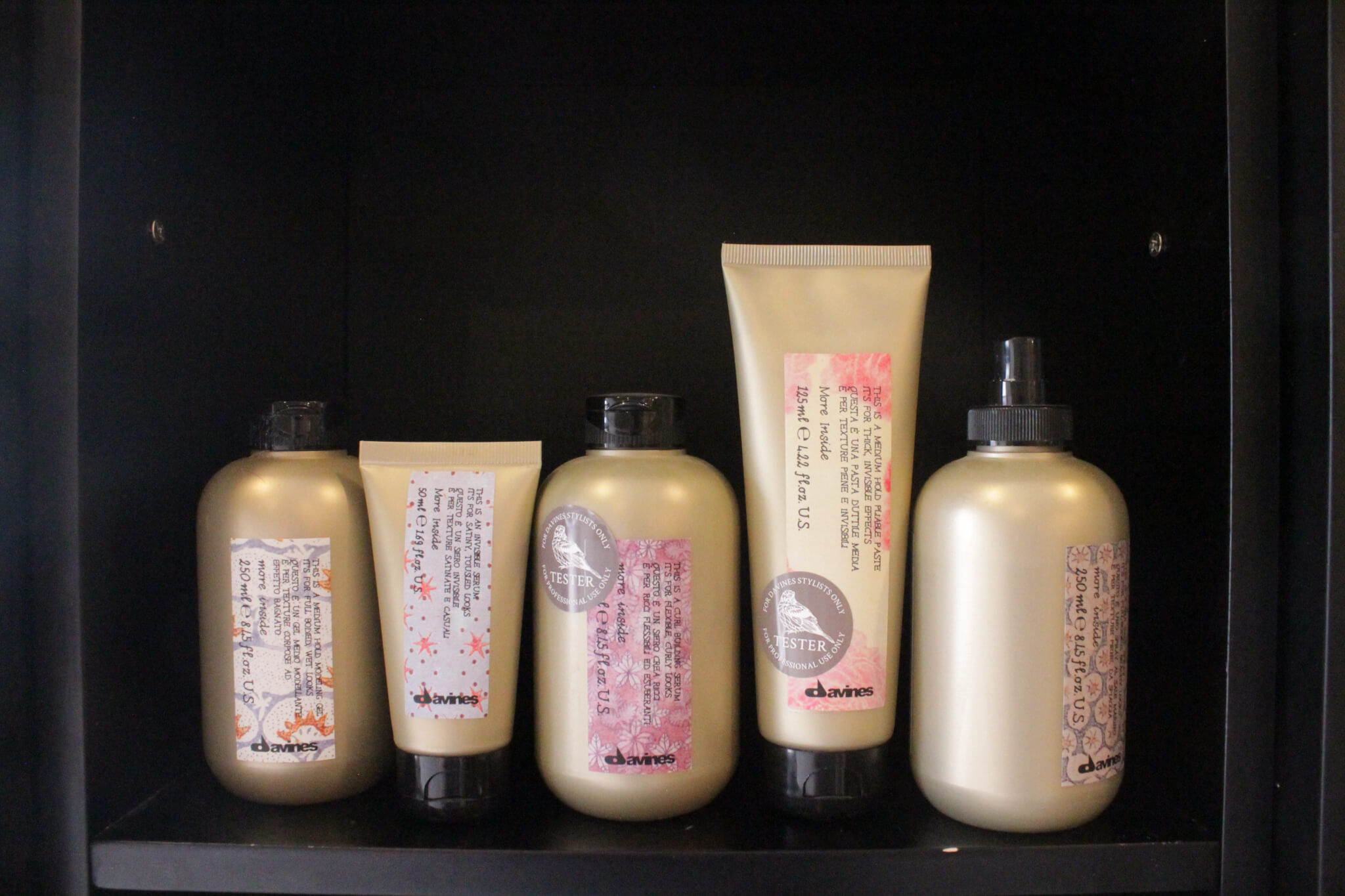 Davines hair care products for salons